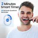 Sonic Electric Toothbrush for Adults&Teens - 180 Days Battery Life, Seamless Button&48000RPM Rechargeable Tooth Brush, 4 Replacement Heads for Deep Clean/Smart Timer/4 Brushing Modes/IPX8 (Midnight Blue)