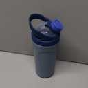 Ideus Protein Shaker Bottle 24oz(710ml) Insulated Stainless Steel Shaker Bottle with Silent Tritan Ball Portable Pre Workout Shaker Cups for Protein Shakes, Smoothies, Cocktails, Blue