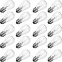 Minetom 8 Pack S14 Replacement Light Bulbs - 11 Watt Warm Incandescent Edison Light Bulbs with E26 Medium Base for Commercial Grade Outdoor Patio String Lights
