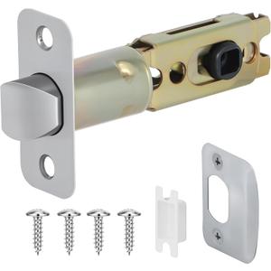 1 Pack Door Lock Parts, Brushed Nickel Door Latch Replacement, Silver Door Lock Replacement Parts