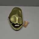 Acrylic Clutch Purse for Women Evening Bag, Irregular Shell Acrylic Purse Box Clutch with Chain for Party Wedding Prom (Gold)