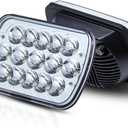 5x7 H6054 LED Headlights DOT Approved Hi/Low Sealed Beam 7x6 H6052 6054 H5054 H6054LL 69822 Rectangular Chrome Headlight for XJ YJ Chevy S10 Express Ford Probe Truck Van