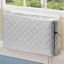 Indoor Air Conditioner Cover Window AC Unit Cover with Drawstring Double Insulation for Inside(21"x15"x3.5")