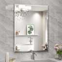 Bathroom Mirrors for Wall Beveled, 28"x36" Frameless Bathroom Vanity Mirror, Wall Mount Mirror for Bedroom Entryway Living Room Hangs Horizontally or Vertically