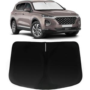 Windshield Sun Shade for Hyundai Santa Fe 2019-2024, Car Front Window Sunshade with 240T Sun Visor Protector Blocks UV Rays Heat Sun Shield Accessories