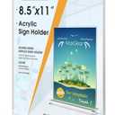 MaxGear Acrylic Sign Holder 8.5 X 11 Inches 1 Pack, Double Sided Plastic Display Stands Table Top Acrylic Frame, Clear Paper Holder Menu Flyer Stand for Stores, Restaurants, Hotels, Office