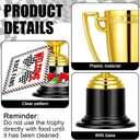 Yerliker 99 Pcs Racing Trophy Award Cup Set Gold Trophies Cups Racing Cards Stickers Black White Checkered Ribbon OPP Bags Binding Wire for Car Party Favors Birthday Party Decorations Sports Events