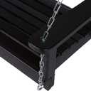 Shine Company 4216BK-142 Maine Wood Outdoor Patio Porch Swing with Chains, Classic Black