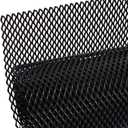 AggAuto Universal 40"x13" Car Grill Mesh - 100x33cm Aluminum Alloy Automotive Grille Insert Bumper 6x12mm Rhombic Hole, One of the Most Multifunctional Shape Grids Black