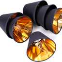 Wellmet Chandelier Lamp Shades, ONLY FOR CANDELABRA BULBS, Clip-on Fitter Lampshade, 3" X 6" X 5", Set of 6