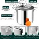 P&P CHEF 10 Quart Stock Pot with Lid, 10 Qt Large Stainless Steel Stockpot