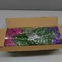 Artificial Flowers for Outdoors, UV Resistant Fake Silk Morning Glory, Realistic Faux Plants for Outside Porch Patio Window Box Hanging Planter (16, Purple Fuchsia Yellow Orange)