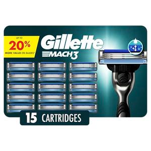 Gillette Mach3 Razor Blades for Men, 3-Blade Razor Refills 6 Pack
