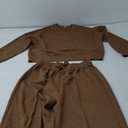 PRETTYGARDEN 2 Piece Sets For Women Fall Trendy Long Sleeve Sweatshirt Wide Leg Pants Loungewear Set Matching Sweatsuit L