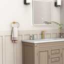 Angle Simple Towel Ring Brushed Dark Gold, SUS 304 Stainless Steel Swivel Hand Towel Holder for Bathroom Wall Mount
