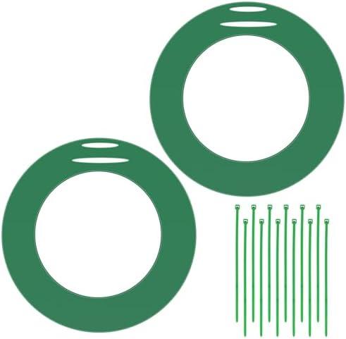 Maasechs 2 Pieces Door Protecting Holiday Wreath Pad with Ties Rubber Pad Door Protector Prevent Scratches for Christmas Seasonal Decorative Protection Walls Glass (Fits 30 to 33 Inch Wreaths,Green)