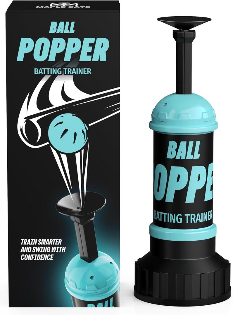 Ball Popper  Reinforced Tee Ball Popper, Durable Design, No Battery  Pop Up Baseball Trainer for Timing & Accuracy Batting Practice (to Be Used with Practice Wiffle Balls, Balls Not Included)