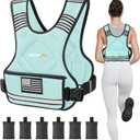 APEXUP Adjustable Weighted Vest, 20-32lb Vest with 6 Ironsand Weights and Large Pocket, Weight Vest for Men Women Strength Training, Running, Walking