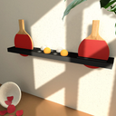 Baoz Ping Pong Paddle Storage Rack Wall Mounted Table Tennis Racket Display Rack for 6 Paddles and 8 Balls Storage in Game Room,Bar Room,Home, Office Break Room Ping Pong Ball Holder