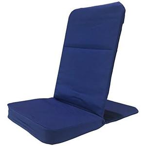 Folding BackJack -Made in The USA- Navy Cotton Fabric Lightweight Floor Seating Chair for Gaming, Families, Parents, Daycare, Back Support, Reading, Yoga, Meditation, Dorm, School