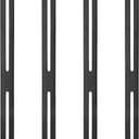 4Pcs Stainless Steel Flat Mending Plates, Flat Support Bracket Repair Plate Repair, Repair Fixing Bracket Connector for Furniture Shelf Bed Table (Black) (Black 13.19x0.94x0.12'')