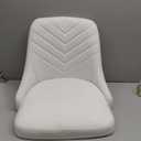 VECELO Velvet Vanity Desk Chair with Height-Adjustable for Office Living Room Bedroom Make Up Study, 360Swivel, Wheeled Gold Base, White