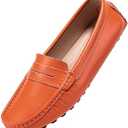 BEAUSEEN Women's Genuine Leather Penny Loafers Classic Driving Moccasins Casual Slip On Comfort Women Loafer Shoes, 6.5