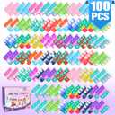 100 PCS Mini Pop Fidget Toys Pack Party Favors, Easter Silicone Squeeze Pop Bubble Fidget Bulk Sensory Toys, Pop Keychain Bubble Toy Party Bag Fillers for Kids, Wrap Pop Toy