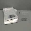 Pack of 100 Self Seal Clear Poly Bags with Suffocation Warning, Resealable Glue for Packaging, T Shirts & FBA