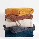 BOURINA Chenille Throw Blanket for Couch Sofa Chair Bed Home Decoration, Soft Warm Cozy Blanket for All Season50" x 60", Grey