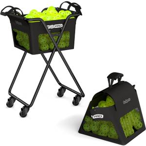 GoSports Ball Caddy with Wheels - Portable Cart Holds 140 Pickleballs or 175 Tennis Balls