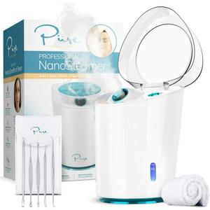 Pure Daily Care NanoSteamer PRO 4-in-1 Nano Ionic Facial Steamer, 5 Piece Kit