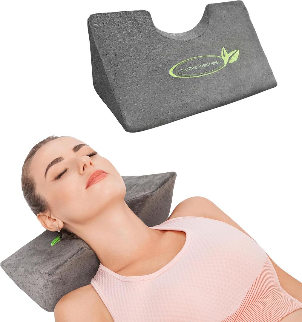 Cervical Traction Wedge Pillow - Neck Support Pillow, TMJ & Neck Pain Relief, Neck Stretcher Relaxer