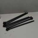 Curtain Rods for Windows 2 Pack 32-48 inch, 5/8 inch Matte Black Curtain Rod with Brackets Adjustable by Splicing for Bedroom Kitchen Study Living Room (32" or 48")