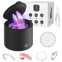 Ultrasonic Cleaner for Retainers & Aligners - 50kHz Dental Pod for Invisalign, Braces, Dentures, Night Guards, 200ml 3 Modes, Deep Clean for Fresh Retainers, Black