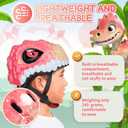 Toddler/Kids Bike Helmet Set for Boys Girls 3D Adjustable Kids Helmet Protective Gear Set Knee Elbow Wrist Pads and Multi-Sports Skateboard Scooter Cycling Roller Balance Bike (Small: 18.9"-21.2"/48-54cm, Single-Rose)