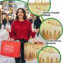 20 Pack Christmas Gift Bags Assorted Sizes, Reusable Heavy Duty Tote Bags with Handles - 4 Extra Large, 8 Large, 4 Medium, 4 Small, Christmas Bags for Gifts, Holiday Shopping, Xmas Party Favors