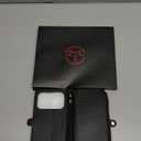 Defencase Compatible with iPhone 17 Pro Case Wallet with RFID Blocking Card Holder for Women and Men, Fashion PU Leather Magnetic Snap Flip Zipper Strap Wallet Phone Case for iPhone 17 Pro 6.3", Black