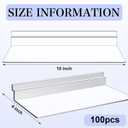 Kathfly 100 Pack 4 x 10 Inch Slatwall Shelves Hanging Accessories Clear Slatwall Shelf Plastic Shelves for Wall, Home Shoe Stores Boutiques Supplies (Clear)