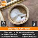 K&H Pet Products Thermo-Kitty Bed Heated Cat Beds for Indoor Cats & Dogs, Calming Warming Pillow Pet Bed, Machine Washable, Removable Heater, Safety Listed - Small 16" Round Mocha/Tan