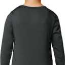 HODOSPORTS Boys Thermal Underwear Set Kids Winter Base Layer Fleece Lined Compression Shirt Pant (Gray, L)