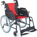 Medwarm Ultra Lightweight Foldable Wheelchair, Wheelchairs for Adults, Weights only 22 lbs, Portable & Transport Wheelchair with Handbrakes, Swing Away Footrests and Anti-tippers