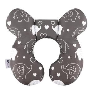 vocheer Baby Travel Pillow(Upgraded), Head and Neck Support Pillow for Pushchair, Car Seat, Stroller, Bouncer, Cotton (Elephant)