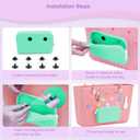 2 x Silicone Phone Holder, Insert Charm Carabiner Keychain for Bogg Bag, Compatible with Bogg Beach Tote Bag (Green)