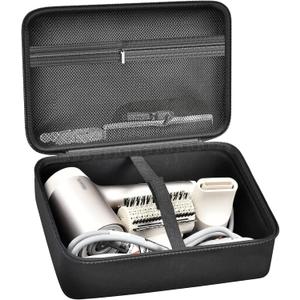 Hair Dryer Case for Shark HD112BRN & HD331 HyperAIR IQ 2-in-1 Concentrator, Storage Pouch for Dyson/Shark Flexstyle Styler Attachments and Clips, Black
