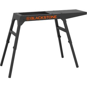 BLACKSTONE 5013 Collapsible 17 and 22 Tabletop Griddle Stand with Adjustable Legs and a Removable Side Shelf, Powder Coated Steel, Black