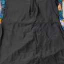 FYMNSI Women Zipper Rash Guard Sleeves Sun Protection Surf Rashguard Boyleg One Piece Sport Swimsuits Padded Bathing Suits (XX-Large, Black + Flowers)