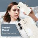 Fiyart Designed for iPhone 16 Case Cute Flower Floral Sunflowers Design,Soft Slim TPU Anti-Scratch Phone Cover for Women Girls 6.1"-White