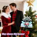 6 x Valentines Day Engagement Gift for Couples  Our Adventure Awaits Wooden Car Hanging Ornament, Just Engaged Keepsake for Future Mr & Mrs, Romantic Bride to Be Gift (Blue)