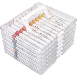 72 Colors Acrylic Paint Markers Set, Brush Tip Paint Pens, Vibrant DIY Drawing Art Markers for Rock Painting Fabric Canvas Wood Stone Glass Ceramic Crafts